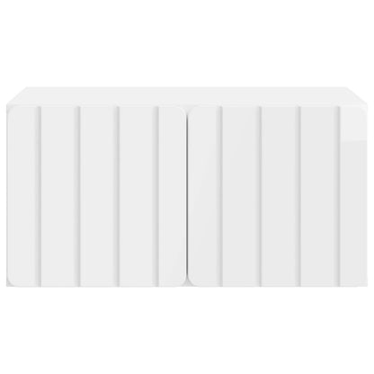 Wall-Mounted TV Cabinet High Gloss White 59.5 x 41 x 30 cm