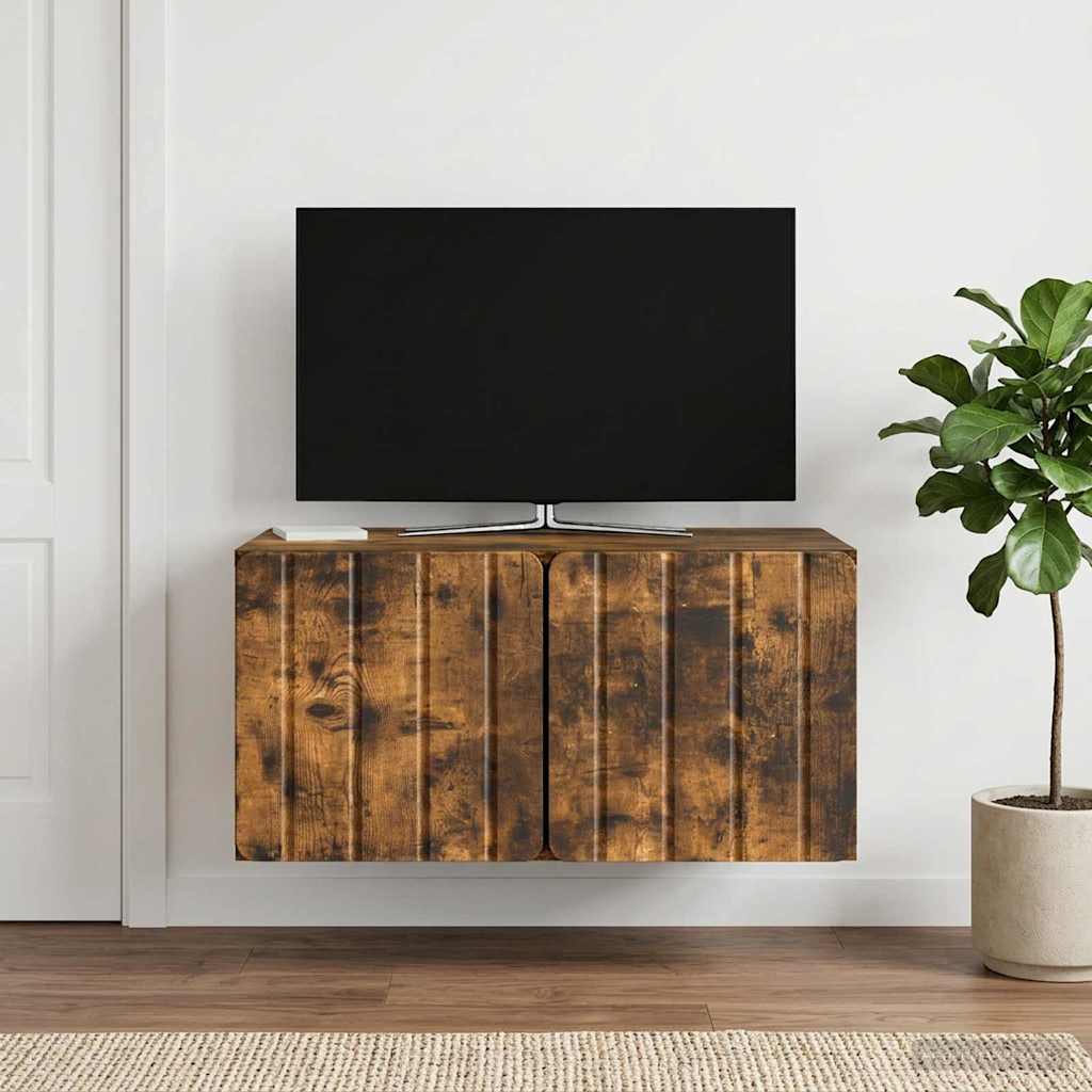 Wall-Mounted TV Cabinet 59.5 x 41 x 30 cm Smoked Oak