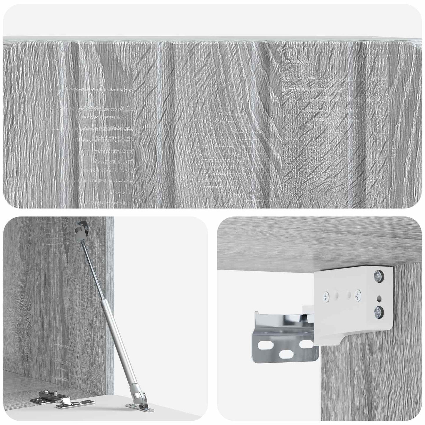 Wall-Mounted TV Cabinet Grey Sonoma 59.5 x 41 x 30 cm