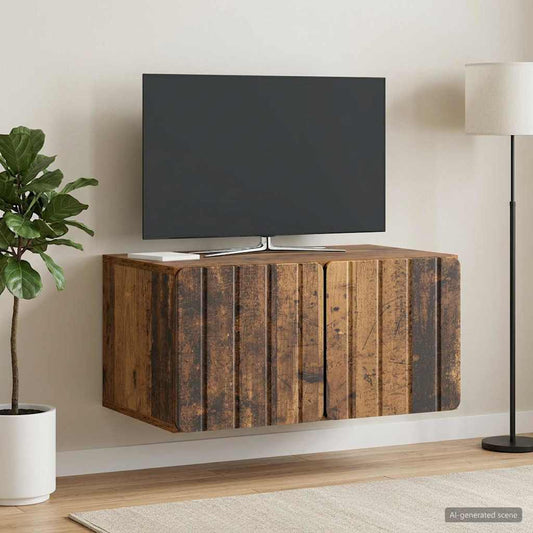 Wall-Mounted TV Cabinet Wall-mounted Old Wood 59.5 x 41 x 30 cm