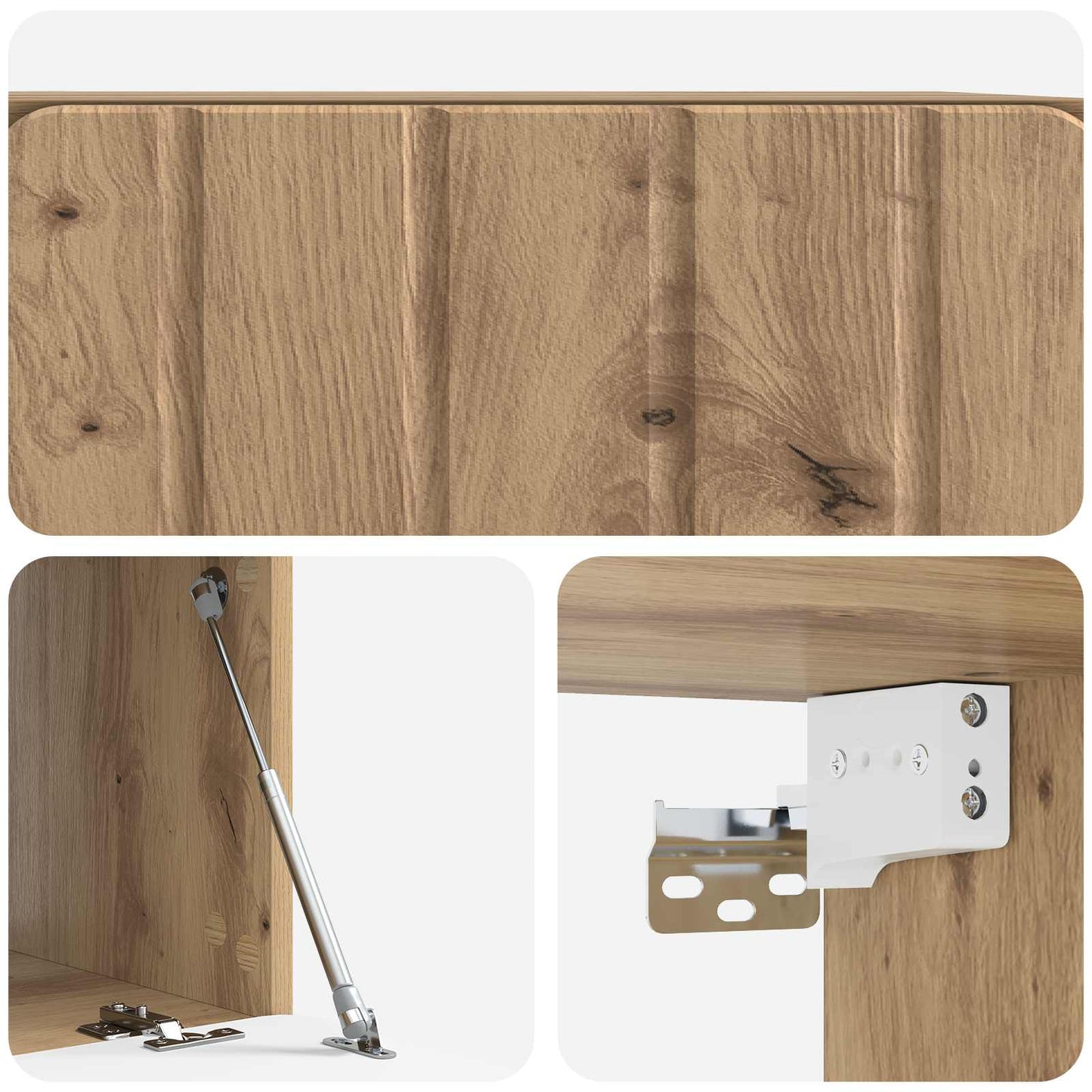 Wall-Mounted TV Cabinet 59.5 x 41 x 30 cm Artisan Oak