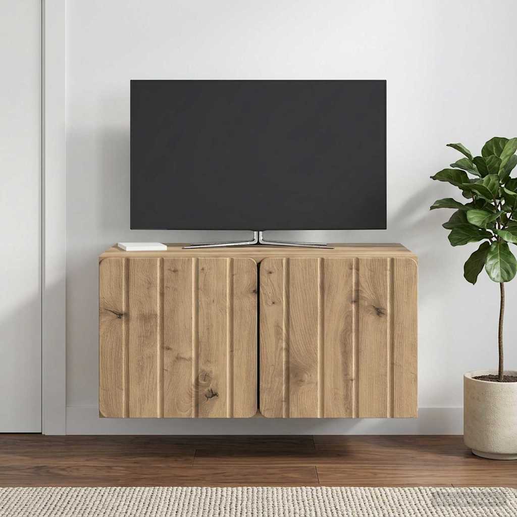 Wall-Mounted TV Cabinet 59.5 x 41 x 30 cm Artisan Oak