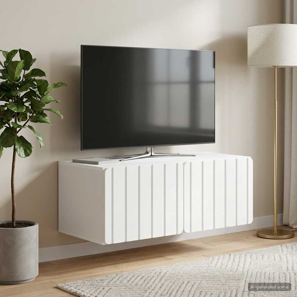 Wall-Mounted TV Cabinet White 78.5 x 41 x 30 cm Engineered Wood
