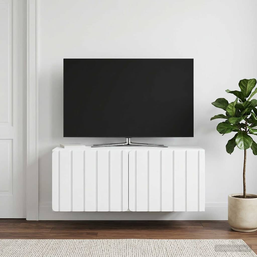 Wall-Mounted TV Cabinet White 78.5 x 41 x 30 cm Engineered Wood