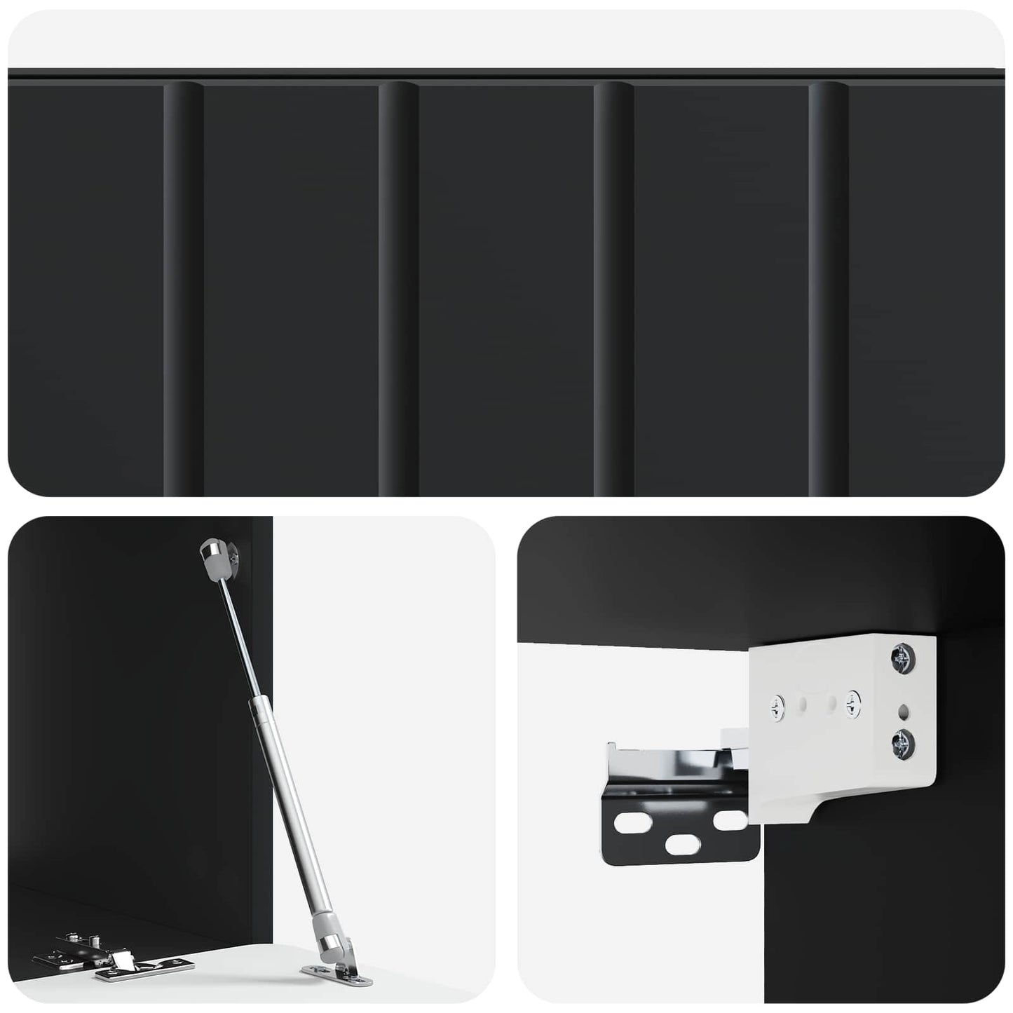 Wall-Mounted TV Cabinet Black 78.5 x 41 x 30 cm Engineered Wood
