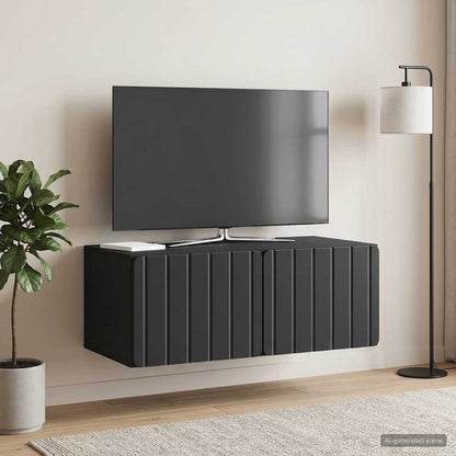 Wall-Mounted TV Cabinet 78.5 x 41 x 30 cm Black Engineered Wood