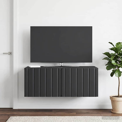 Wall-Mounted TV Cabinet 78.5 x 41 x 30 cm Black Engineered Wood