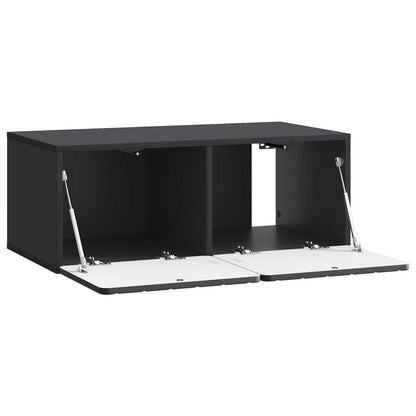Wall-Mounted TV Cabinet Black 78.5 x 41 x 30 cm Engineered Wood