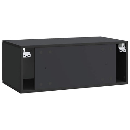 Wall-Mounted TV Cabinet Black 78.5 x 41 x 30 cm Engineered Wood