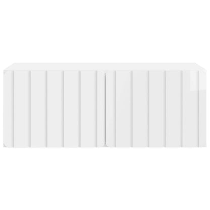 Wall-Mounted TV Cabinet High Gloss White 78.5 x 41 x 30 cm