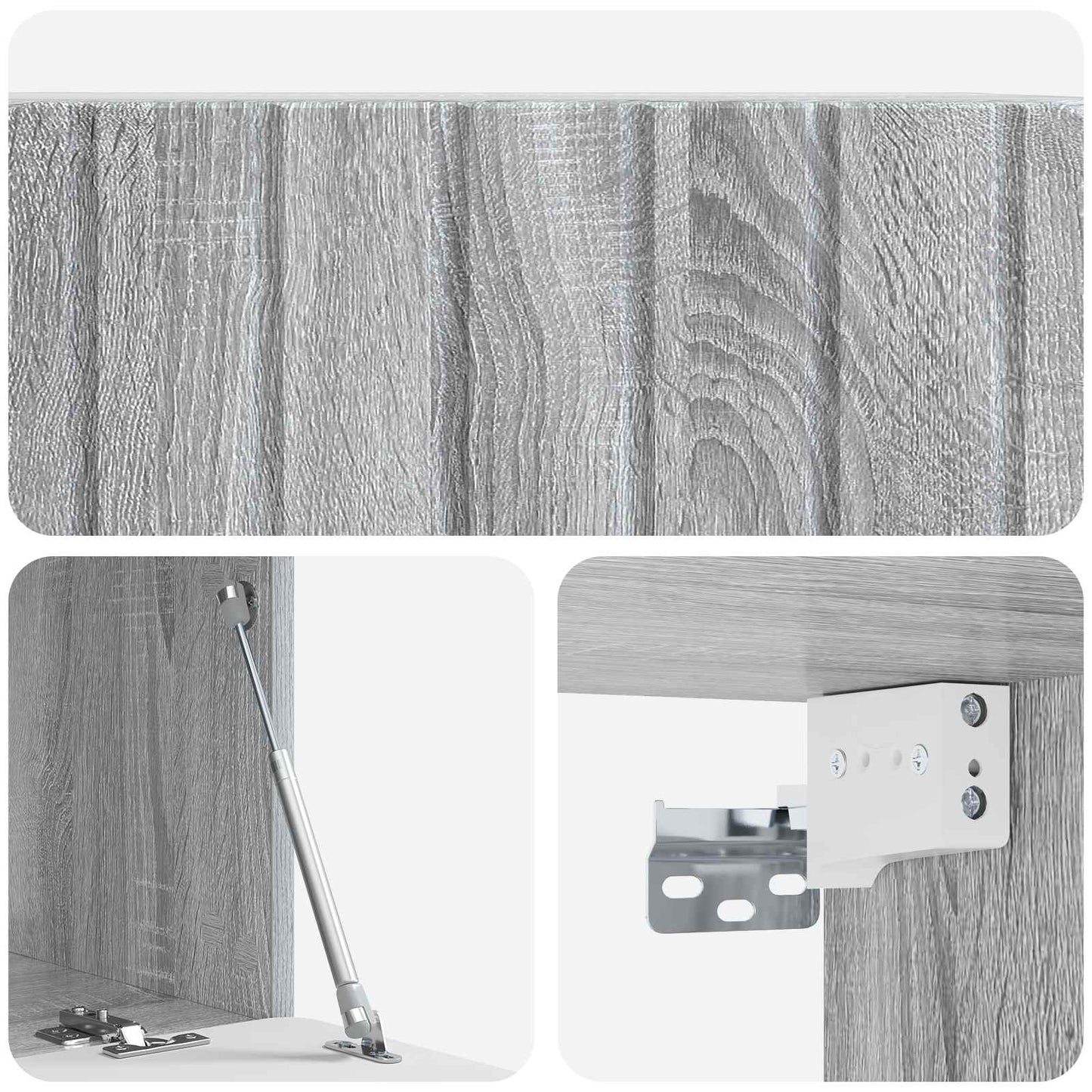 Wall-Mounted TV Cabinet Grey Sonoma 78.5 x 41 x 30 cm