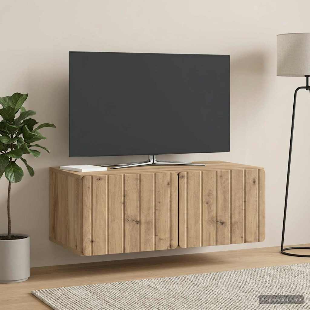Wall-Mounted TV Cabinet 78.5 x 41 x 30 cm Artisan Oak
