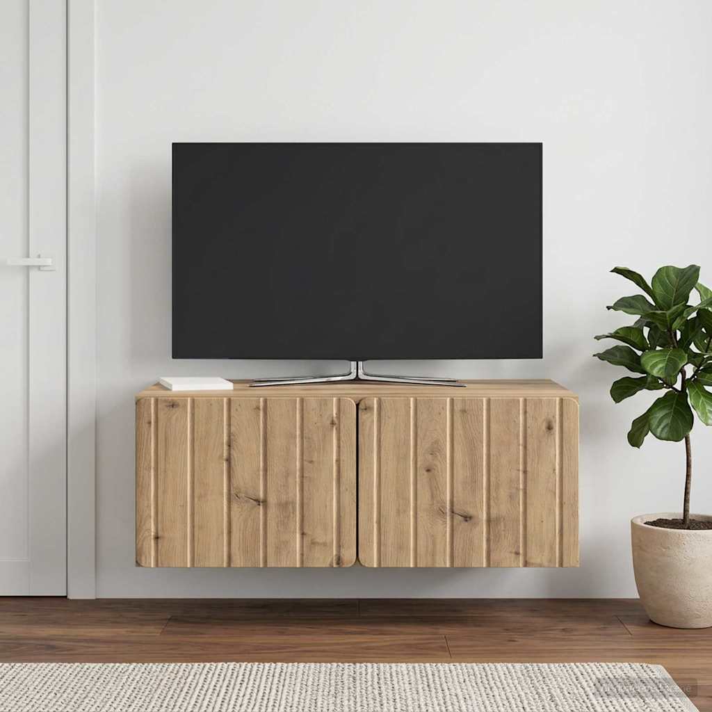 Wall-Mounted TV Cabinet 78.5 x 41 x 30 cm Artisan Oak