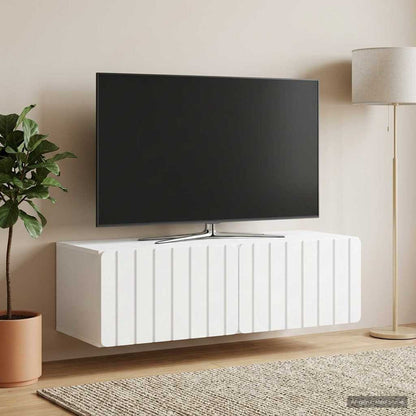 Wall-Mounted TV Cabinet White 98 x 41 x 30 cm Engineered Wood
