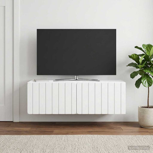 Wall-Mounted TV Cabinet White 98 x 41 x 30 cm Engineered Wood