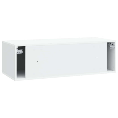 Wall-Mounted TV Cabinet White 98 x 41 x 30 cm Engineered Wood