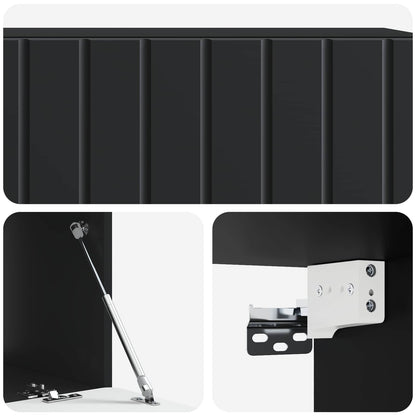 Wall-Mounted TV Cabinet Black 98 x 41 x 30 cm Engineered Wood