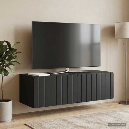 Wall-Mounted TV Cabinet 98 x 41 x 30 cm Black Engineered Wood
