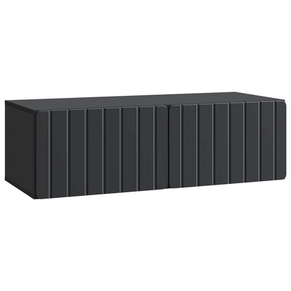 Wall-Mounted TV Cabinet Black 98 x 41 x 30 cm Engineered Wood