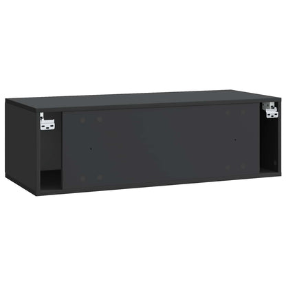 Wall-Mounted TV Cabinet Black 98 x 41 x 30 cm Engineered Wood