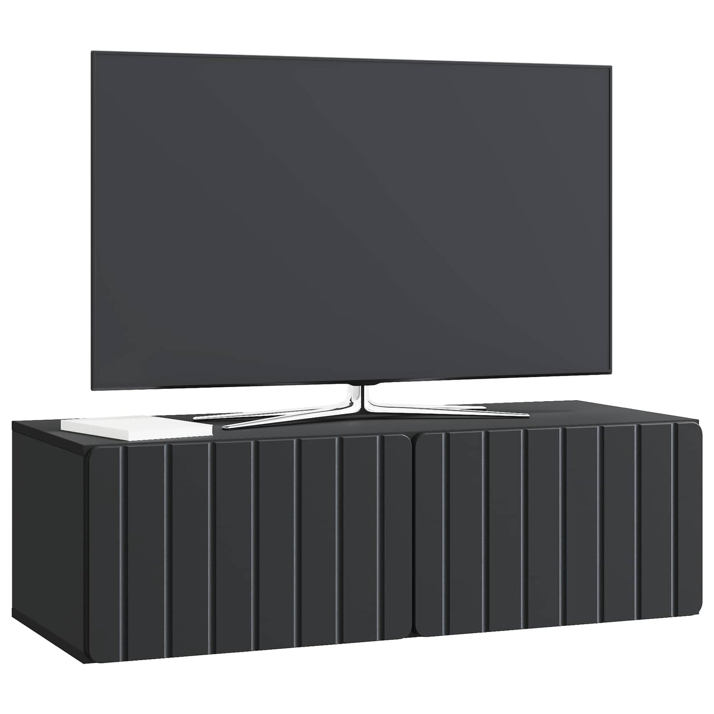 Wall-Mounted TV Cabinet Black 98 x 41 x 30 cm Engineered Wood