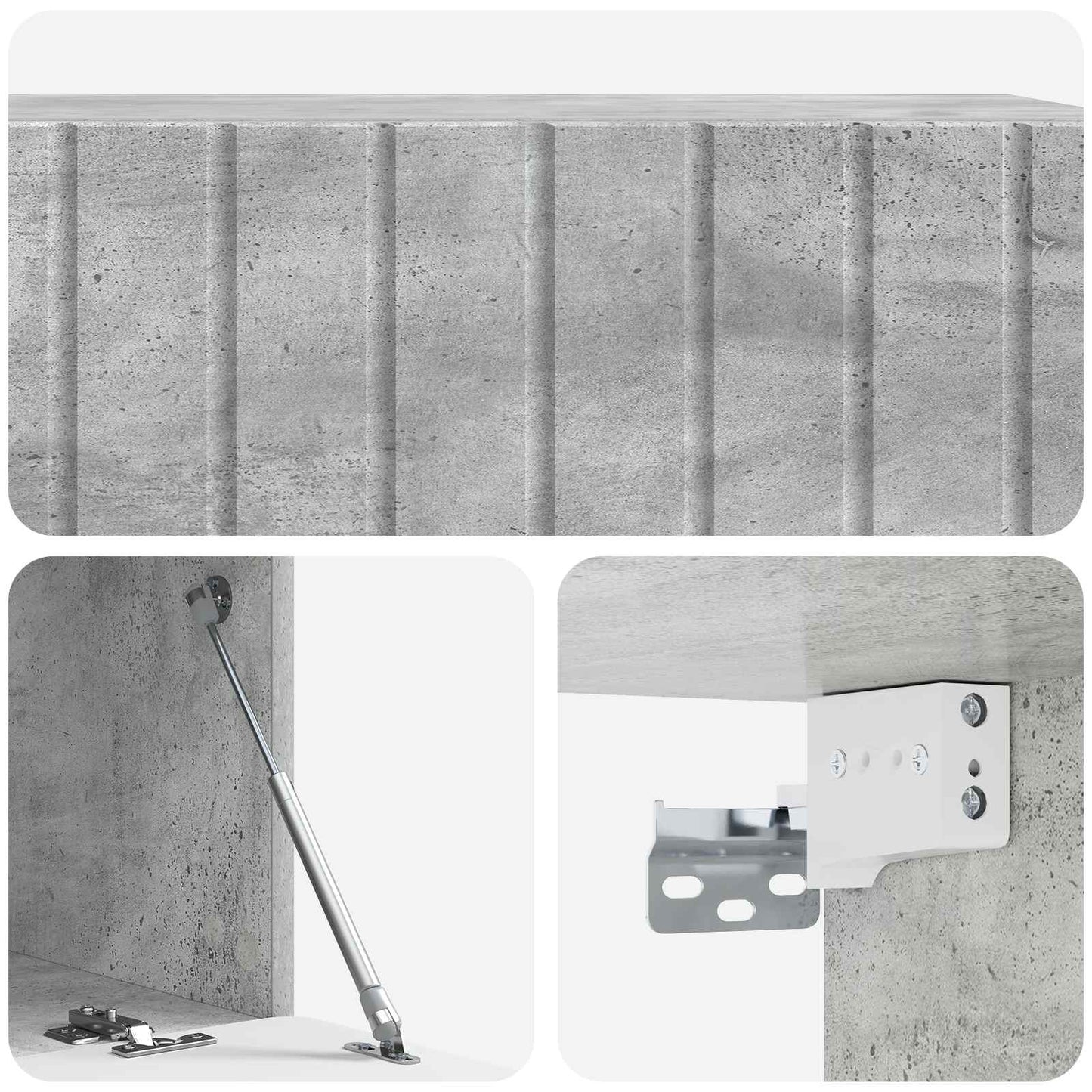 Wall-Mounted TV Cabinet Concrete Grey 98 x 41 x 30 cm