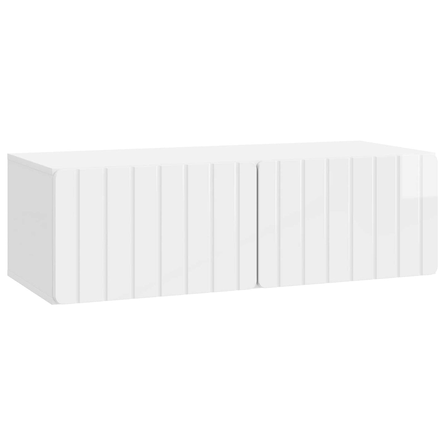 Wall-Mounted TV Cabinet High Gloss White 98 x 41 x 30 cm