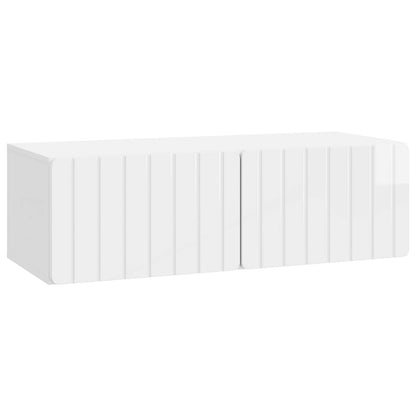 Wall-Mounted TV Cabinet 98 x 41 x 30 cm High Gloss White