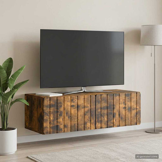 Wall-Mounted TV Cabinet Wall-mounted Smoked Oak 98 x 41 x 30 cm