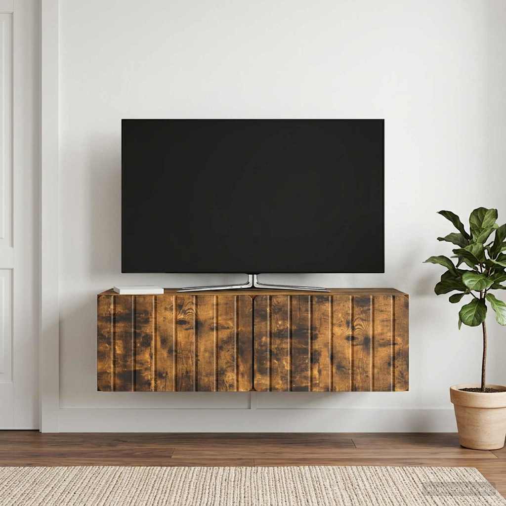 Wall-Mounted TV Cabinet 98 x 41 x 30 cm Smoked Oak