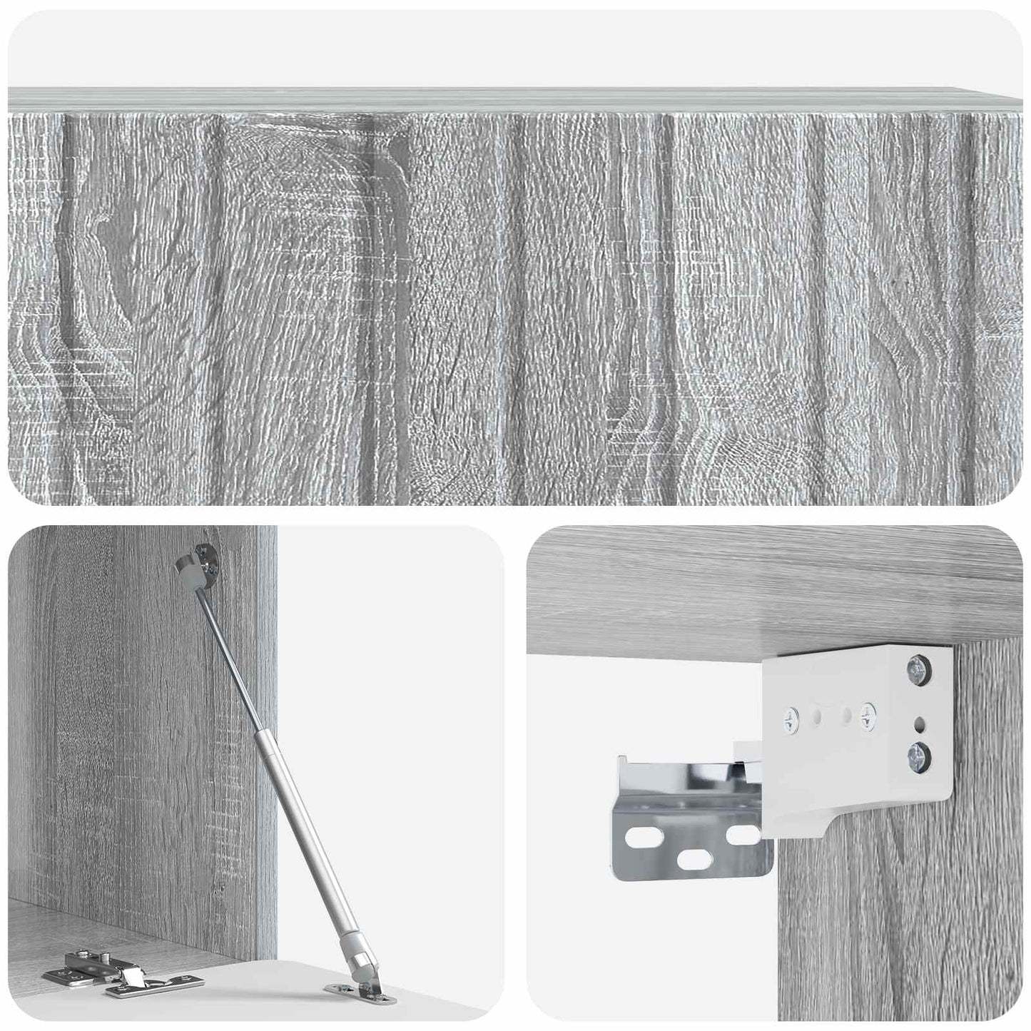 Wall-Mounted TV Cabinet Grey Sonoma 98 x 41 x 30 cm