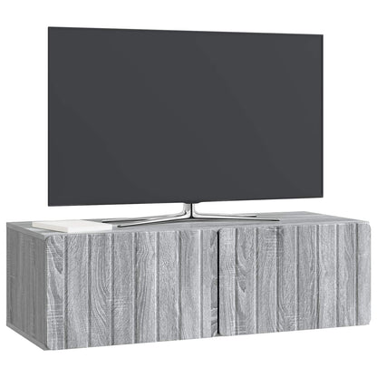Wall-Mounted TV Cabinet Grey Sonoma 98 x 41 x 30 cm