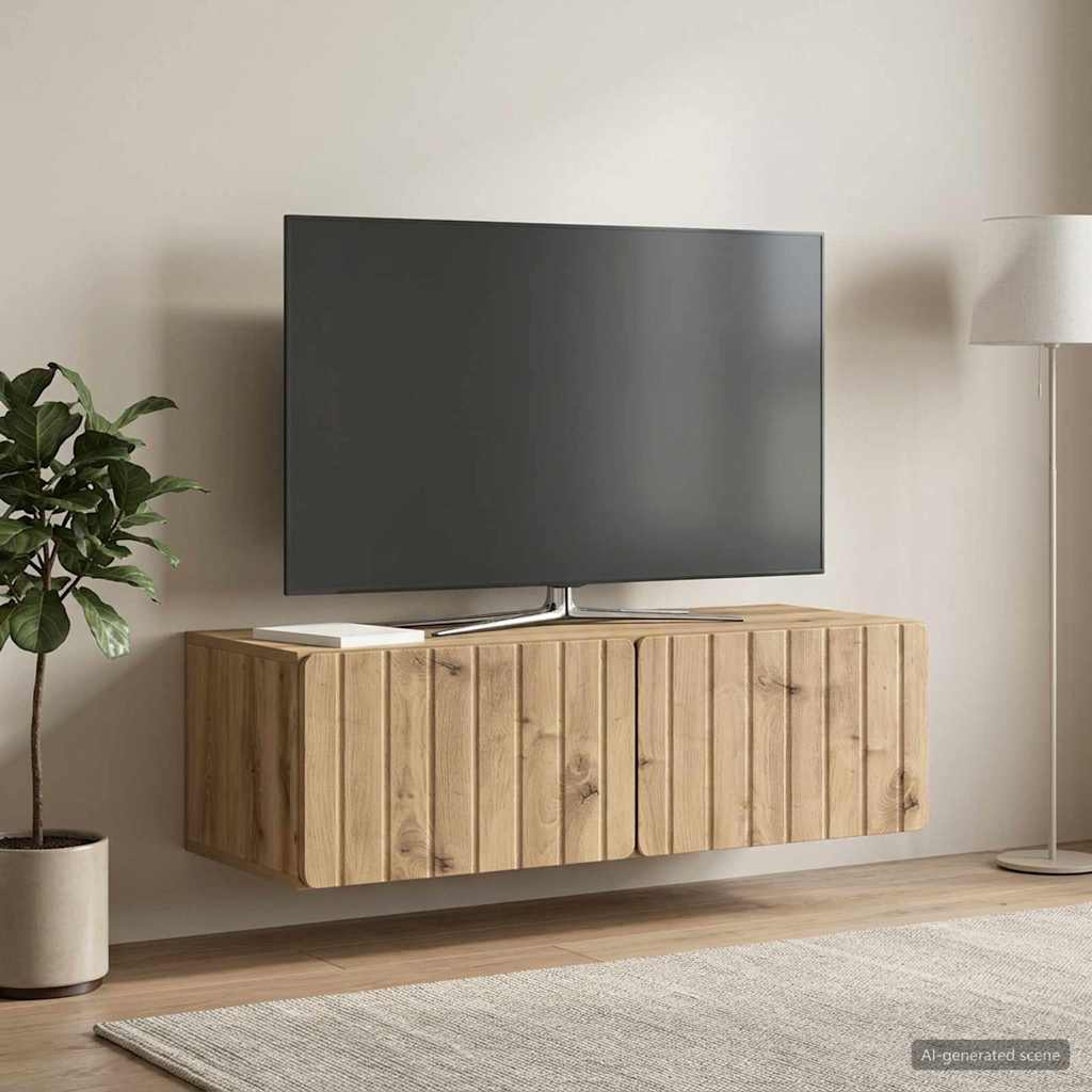 Wall-Mounted TV Cabinet 98 x 41 x 30 cm Artisan Oak