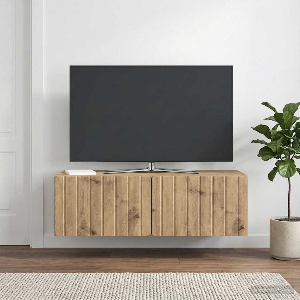 Wall-Mounted TV Cabinet 98 x 41 x 30 cm Artisan Oak