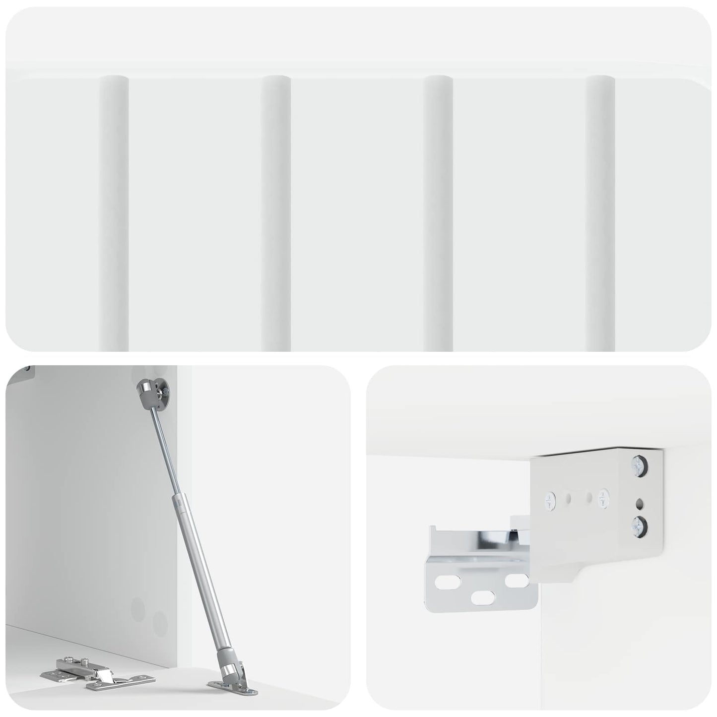 Wall-Mounted TV Cabinet White 59.5 x 31 x 30 cm Engineered Wood