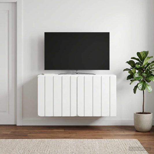 Wall-Mounted TV Cabinet White 59.5 x 31 x 30 cm Engineered Wood