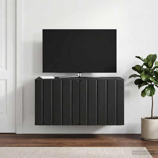 Wall-Mounted TV Cabinet Black 59.5 x 31 x 30 cm Engineered Wood