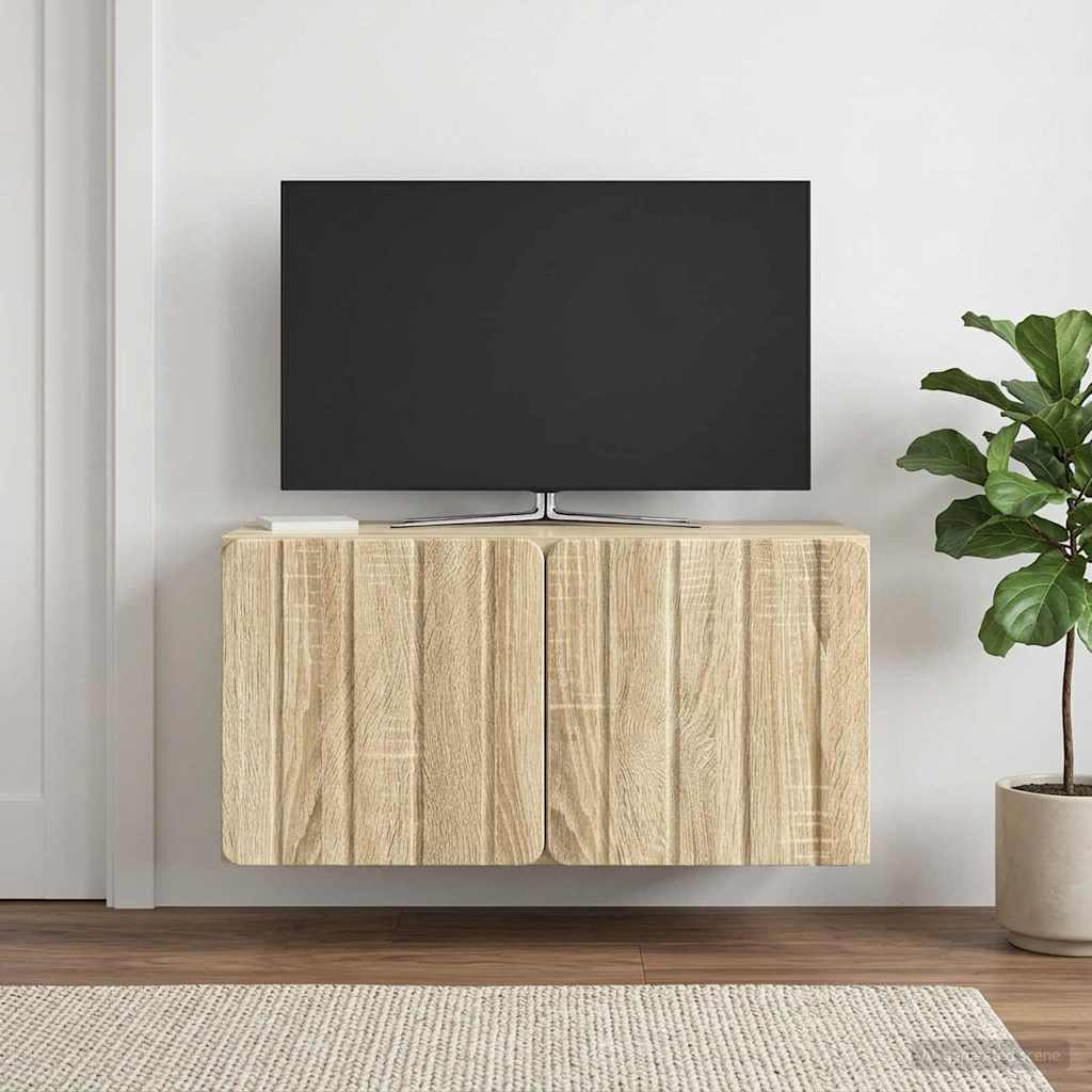 Wall-Mounted TV Cabinet 59.5 x 31 x 30 cm Sonoma Oak