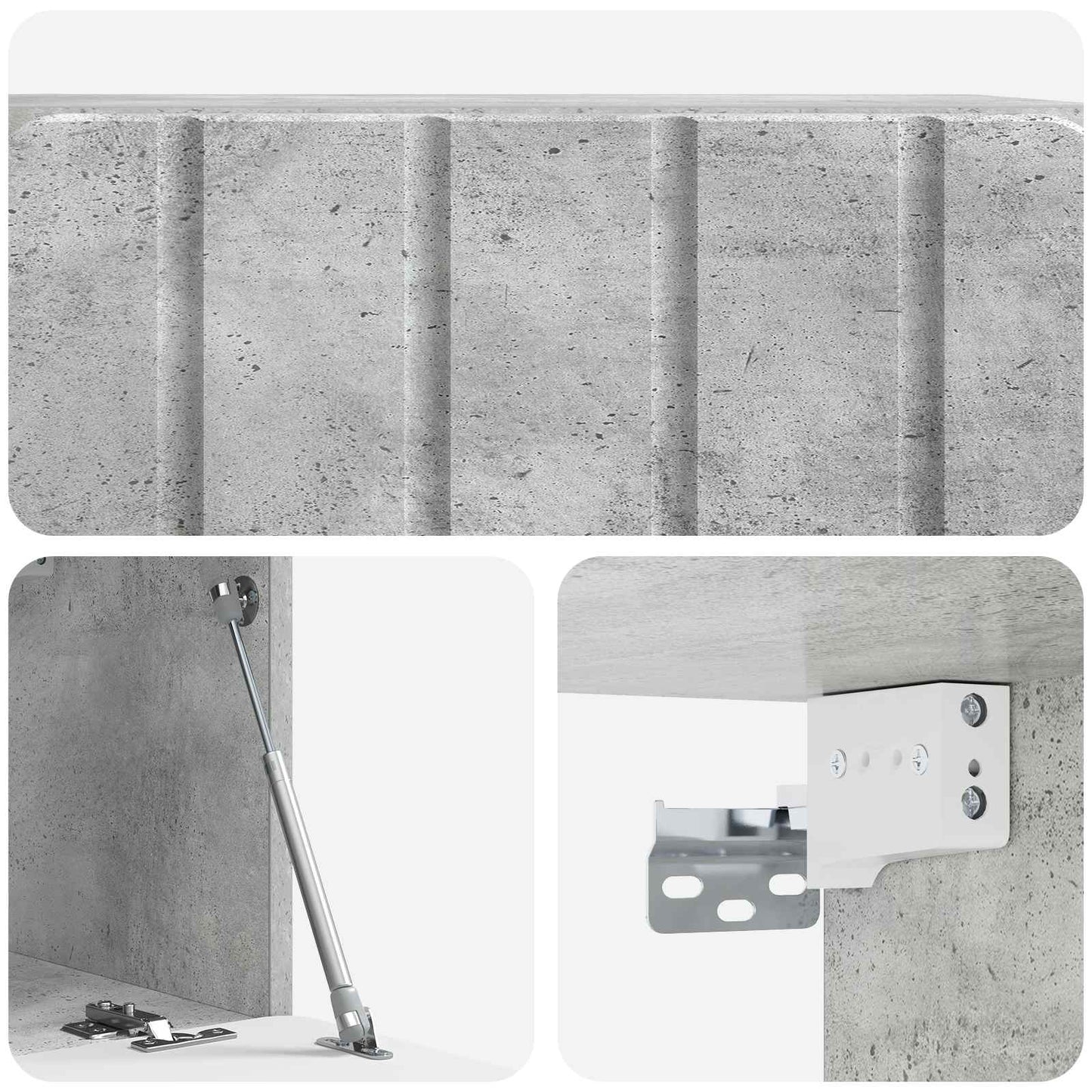 Wall-Mounted TV Cabinet Concrete Grey 59.5 x 31 x 30 cm