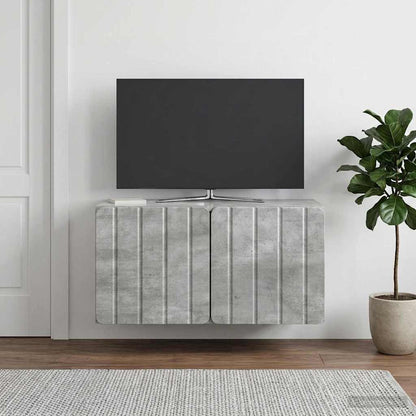 Wall-Mounted TV Cabinet 59.5 x 31 x 30 cm Concrete Grey