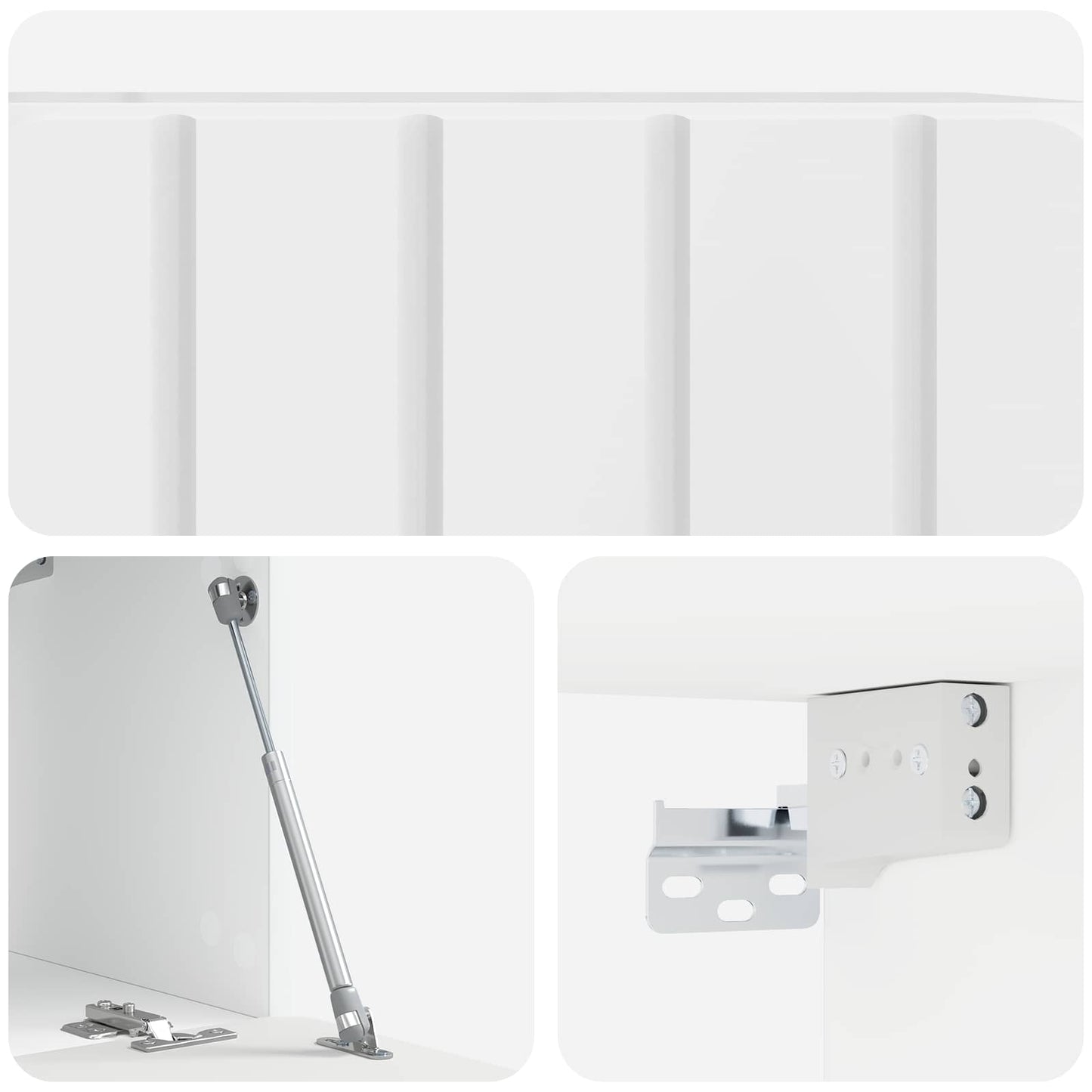 Wall-Mounted TV Cabinet High Gloss White 59.5 x 31 x 30 cm