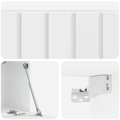 Wall-Mounted TV Cabinet High Gloss White 59.5 x 31 x 30 cm