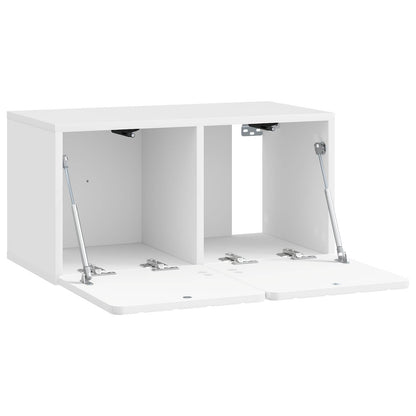 Wall-Mounted TV Cabinet High Gloss White 59.5 x 31 x 30 cm