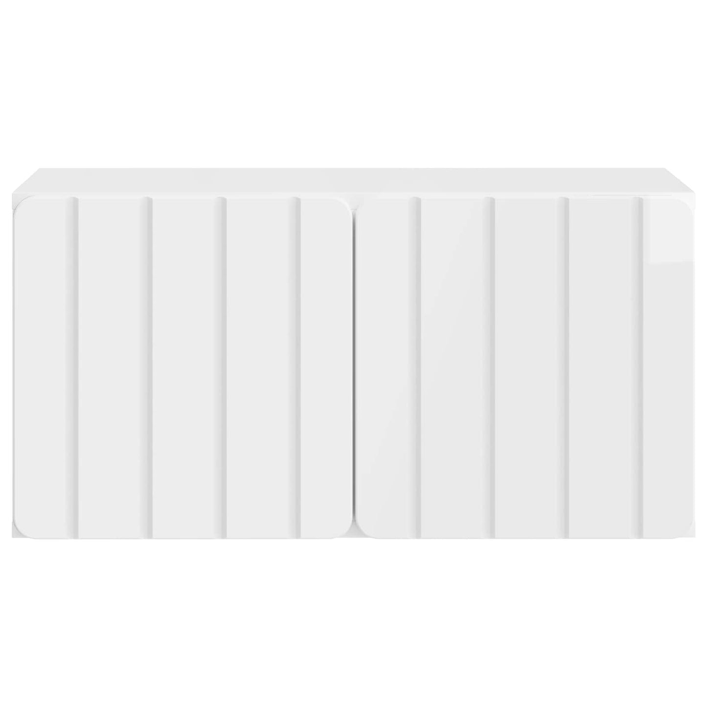 Wall-Mounted TV Cabinet High Gloss White 59.5 x 31 x 30 cm