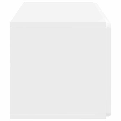 Wall-Mounted TV Cabinet High Gloss White 59.5 x 31 x 30 cm