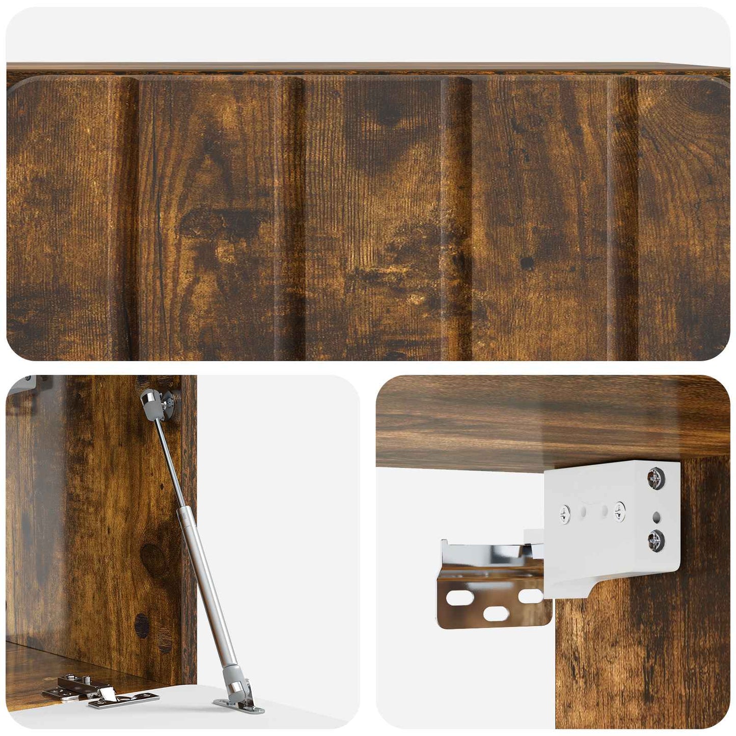 Wall-Mounted TV Cabinet Smoked Oak 59.5 x 31 x 30 cm