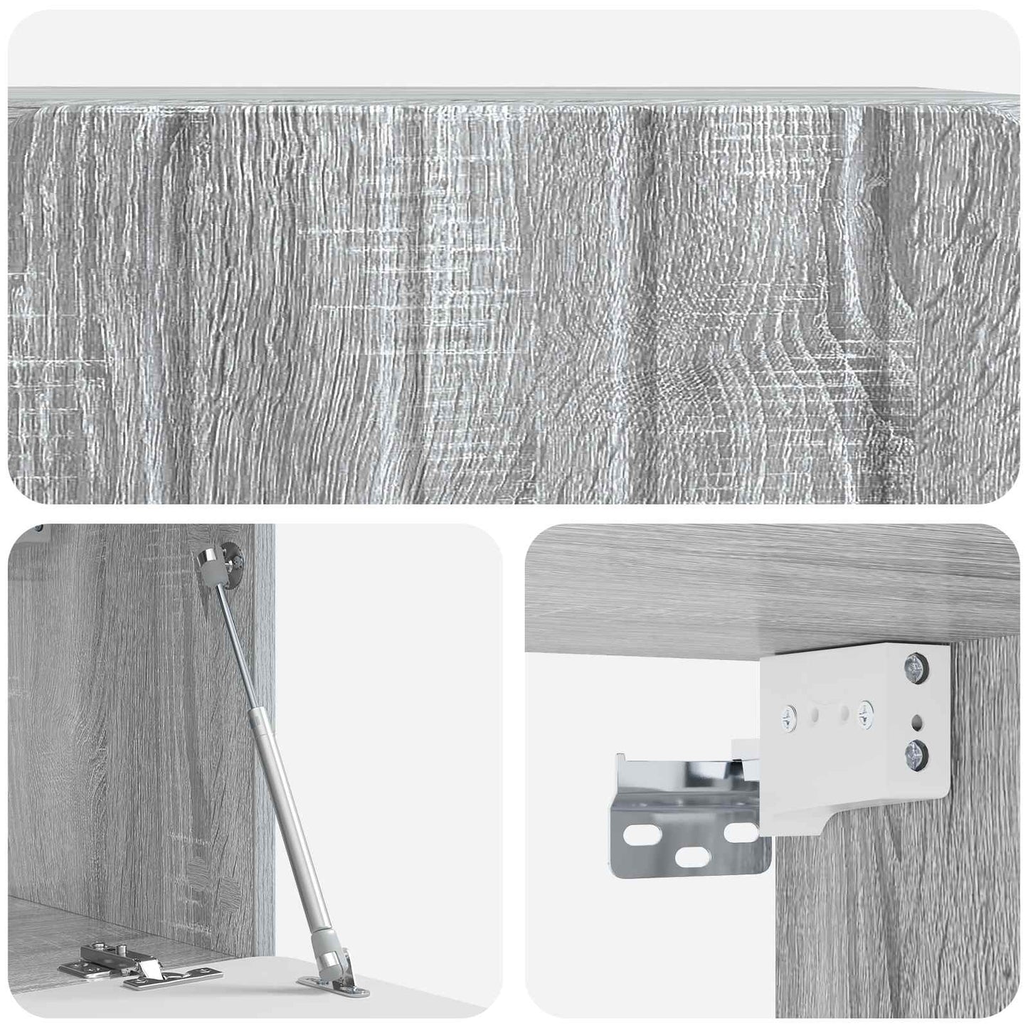 Wall-Mounted TV Cabinet 59.5 x 31 x 30 cm Grey Sonoma