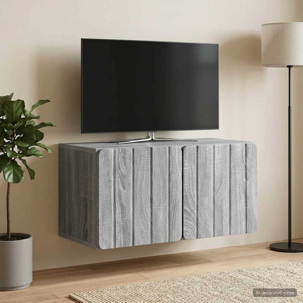 Wall-Mounted TV Cabinet 59.5 x 31 x 30 cm Grey Sonoma