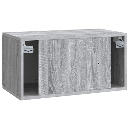 Wall-Mounted TV Cabinet Grey Sonoma 59.5 x 31 x 30 cm