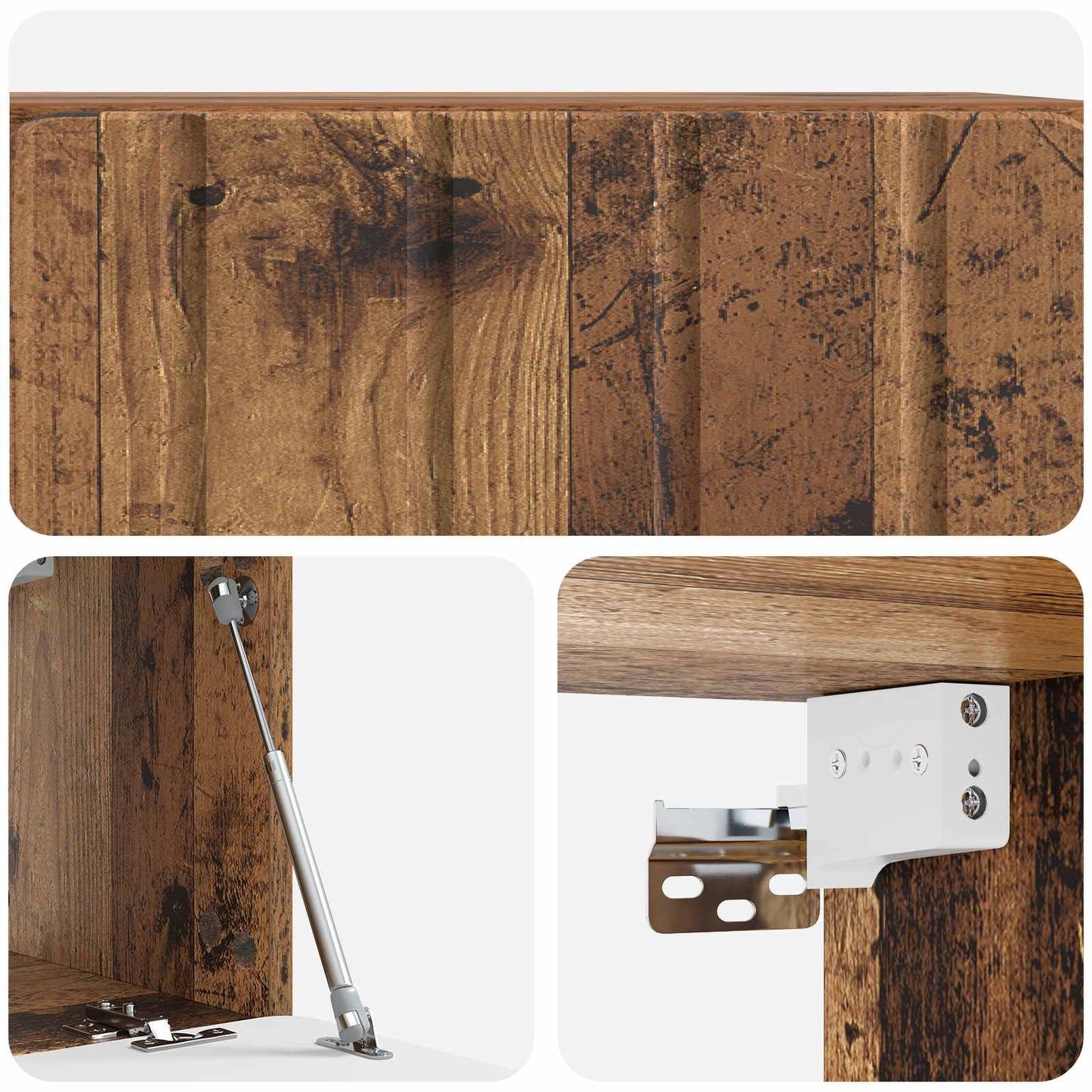 Wall-Mounted TV Cabinet Wall-mounted Old Wood 59.5 x 31 x 30 cm